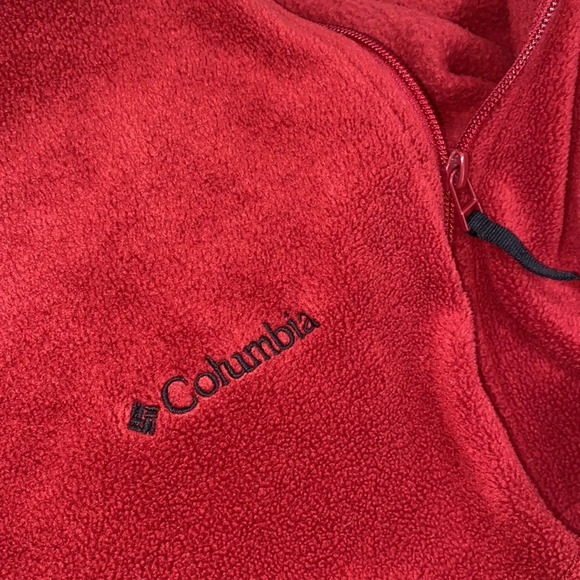 Columbia red fleece size large - Picture 7 of 9